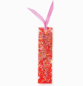 red + pink confetti bookmark | taylor elliott