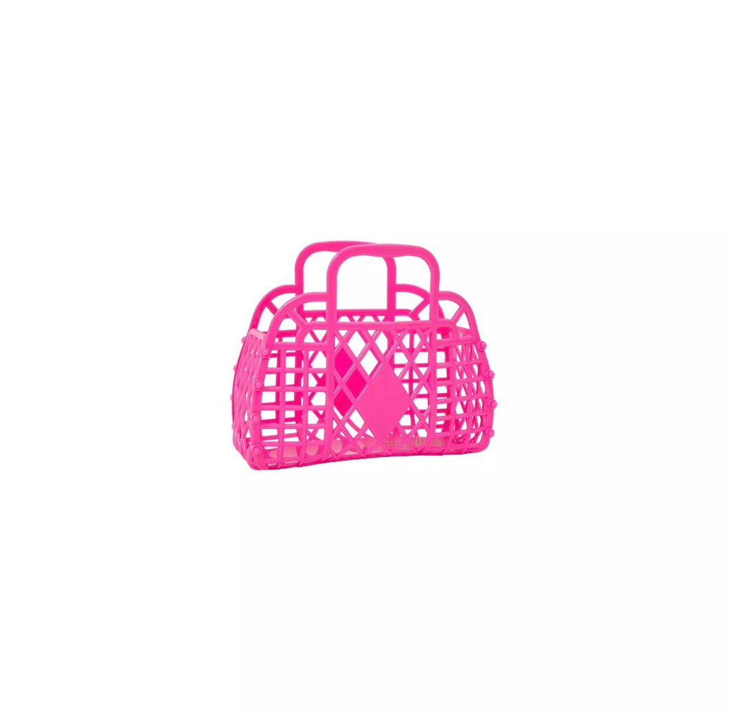 retro basket jelly bag (mini), berry pink | sun jellies