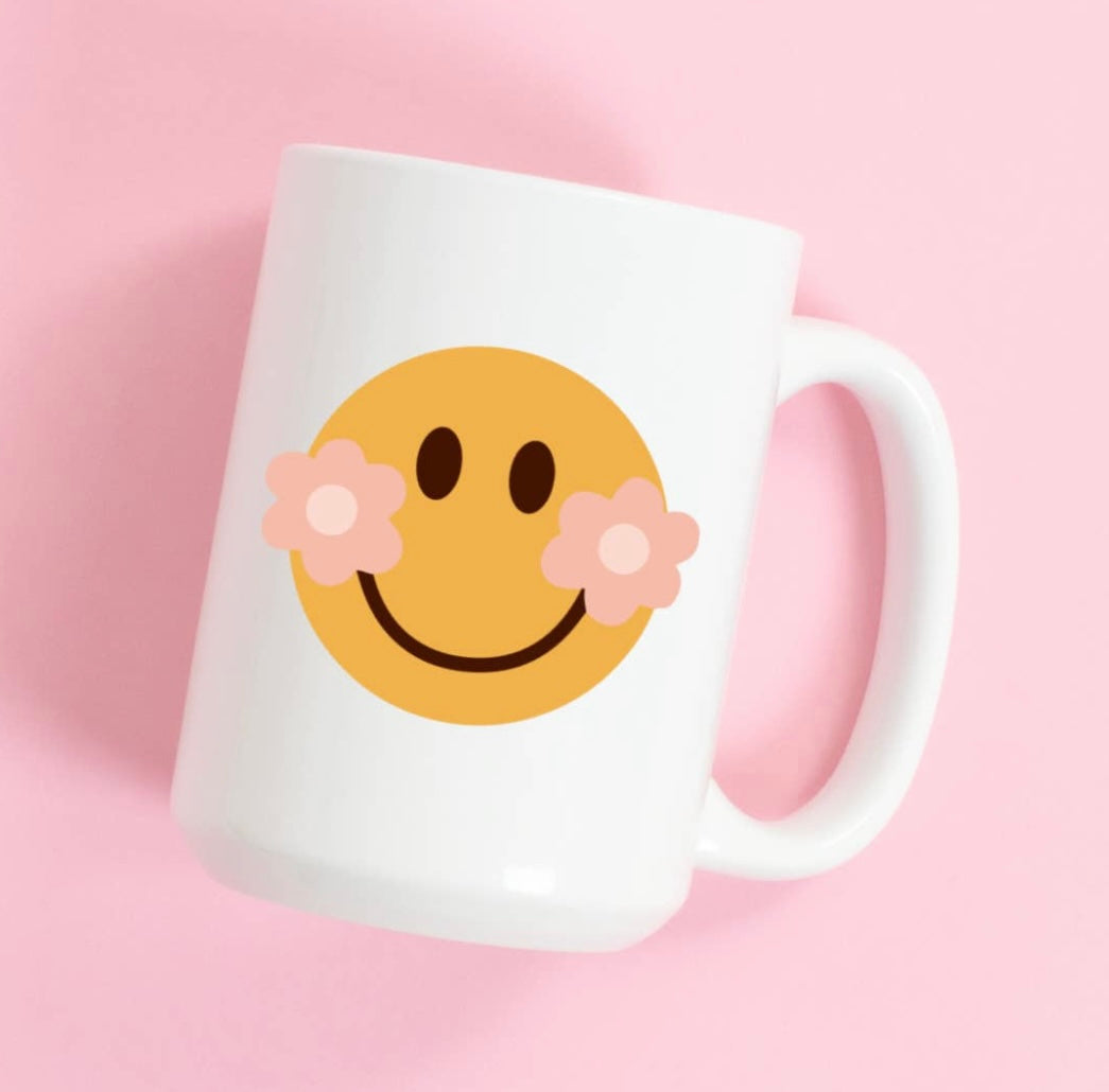 Retro Happy Face Mug