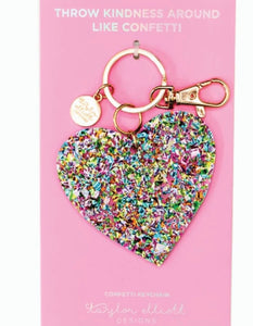 confetti acrylic heart keychain | taylor elliott