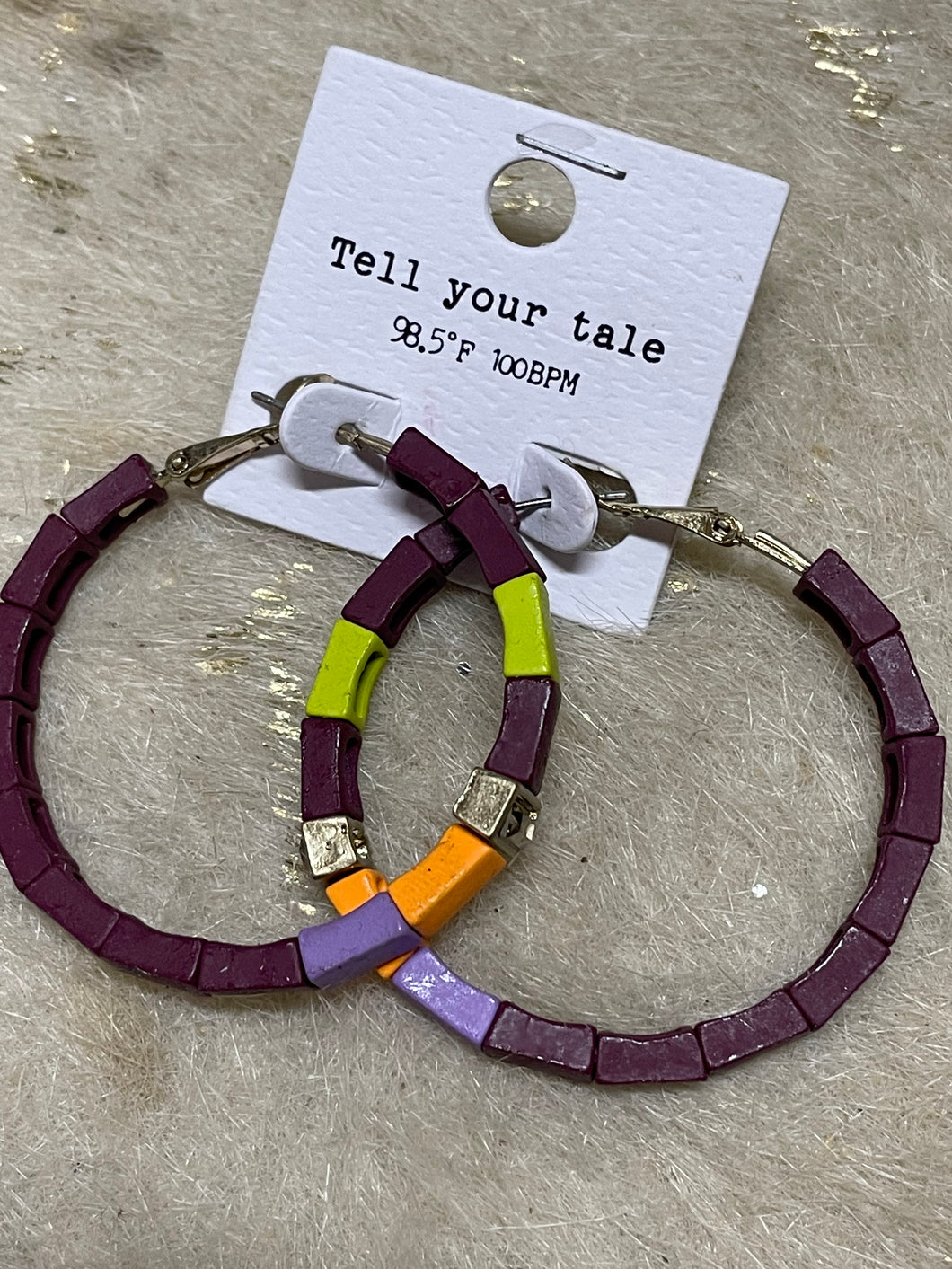 plum hoops by Tell your tale