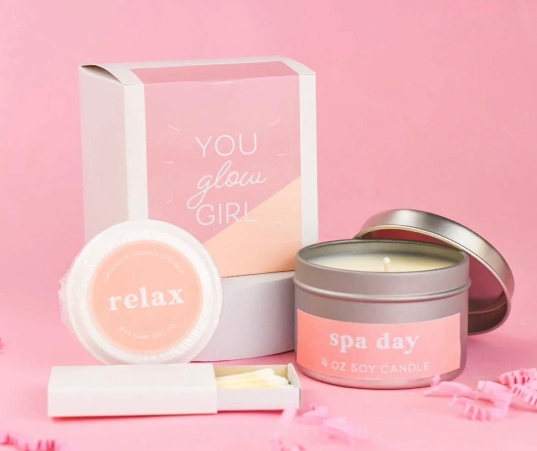 you glow girl self care gift set