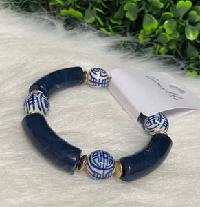 Navy blue tube bracelet